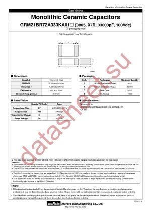 GRM21BR72A333KA01L datasheet  